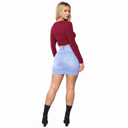 Denim Mini Skirt - Denim, Shirts & Shorts
