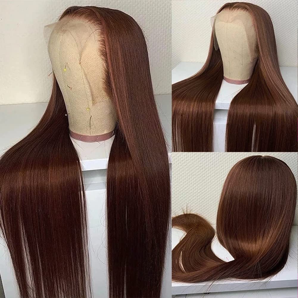 Chocolate Brown Frontal Wig - Colored Wigs, Shop All Wigs, Straight Wigs