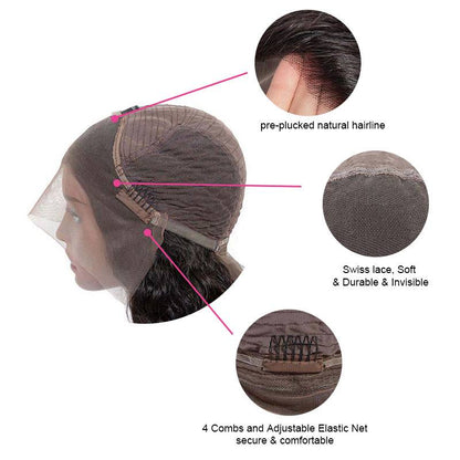 Wavy Brown Frontal Wig - Colored Wigs, Shop All Wigs, Wavy Wigs
