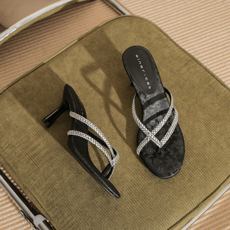 Midnight Glam Sandals - High Heel Sandals