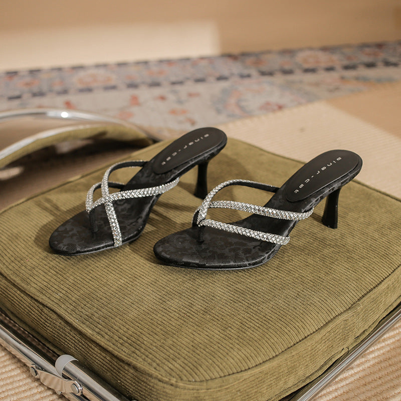 Midnight Glam Sandals - High Heel Sandals