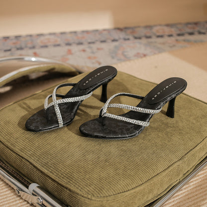 Midnight Glam Sandals - High Heel Sandals