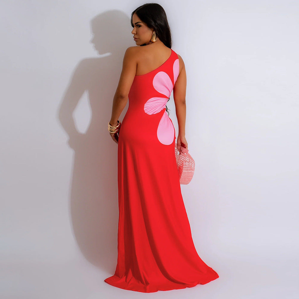Eva Slant Shoulder Dress - Beachwear, Dresses