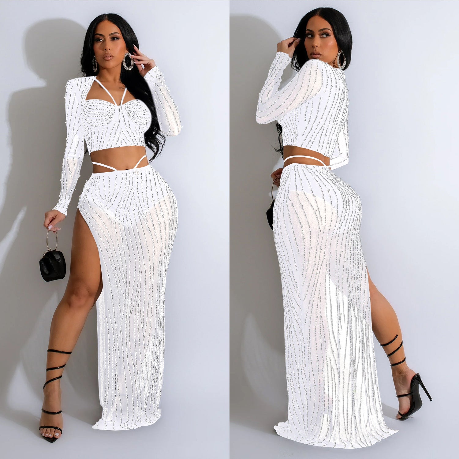 Oasis Babe Mesh Skirt Set - Dresses, Two Piece Sets