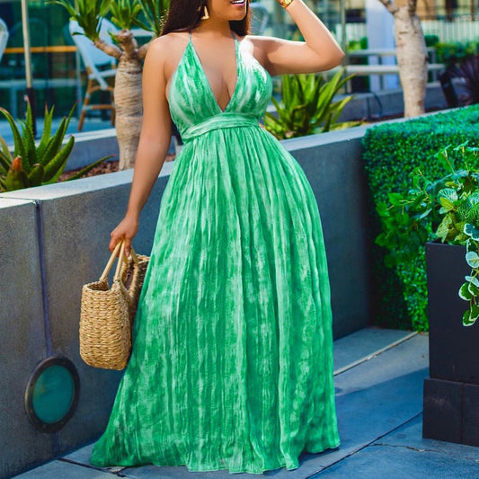 Halter Cross Border Gowns - Beachwear, Dresses