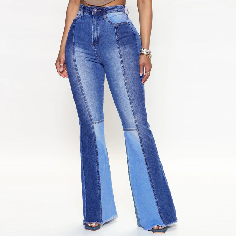 Next Patchwork Wide Leg Jeans - Denim, Pants
