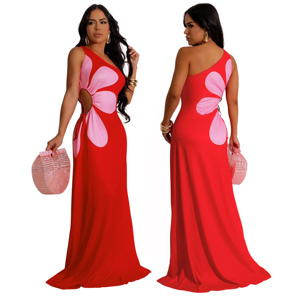 Eva Slant Shoulder Dress - Beachwear, Dresses