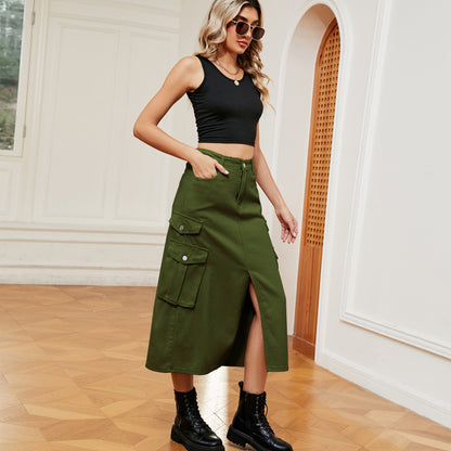 Shine Cargo Midi Skirt