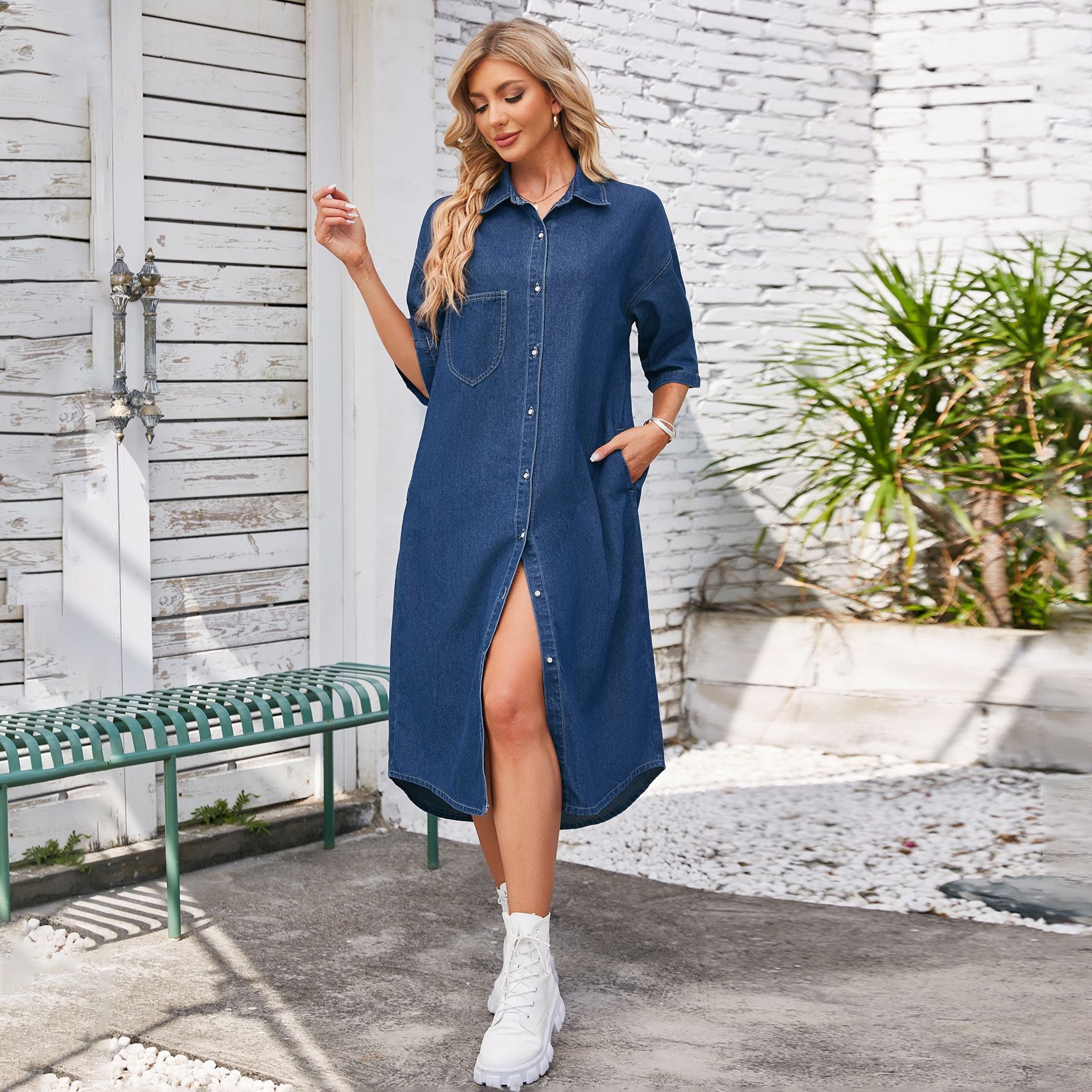 Natalia Denim Shirt Dress - Denim, Dresses, Shirts & Shorts