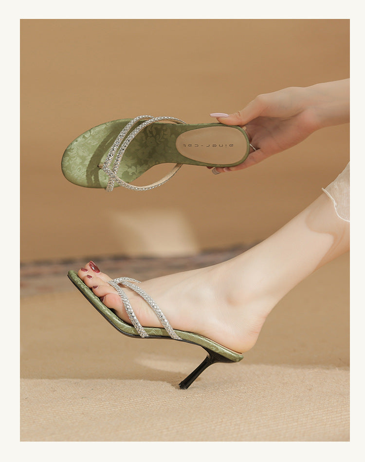 Midnight Glam Sandals - High Heel Sandals