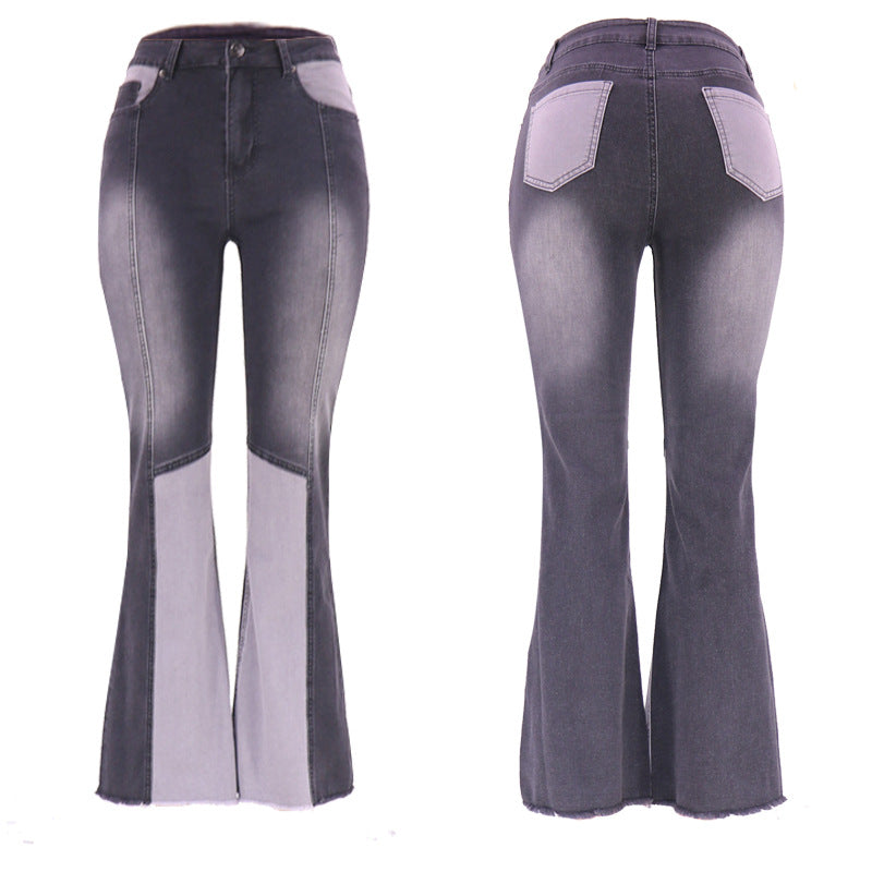 Next Patchwork Wide Leg Jeans - Denim, Pants