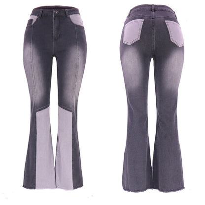 Next Patchwork Wide Leg Jeans - Denim, Pants
