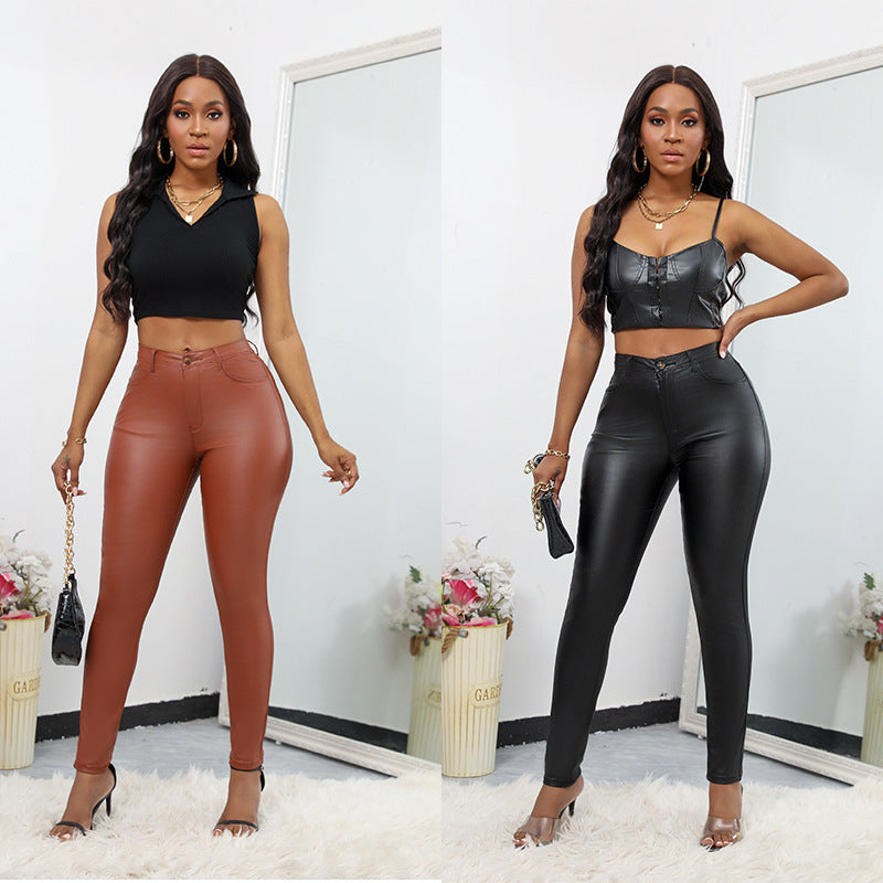 All Night  Faux Leather Legging - Pants