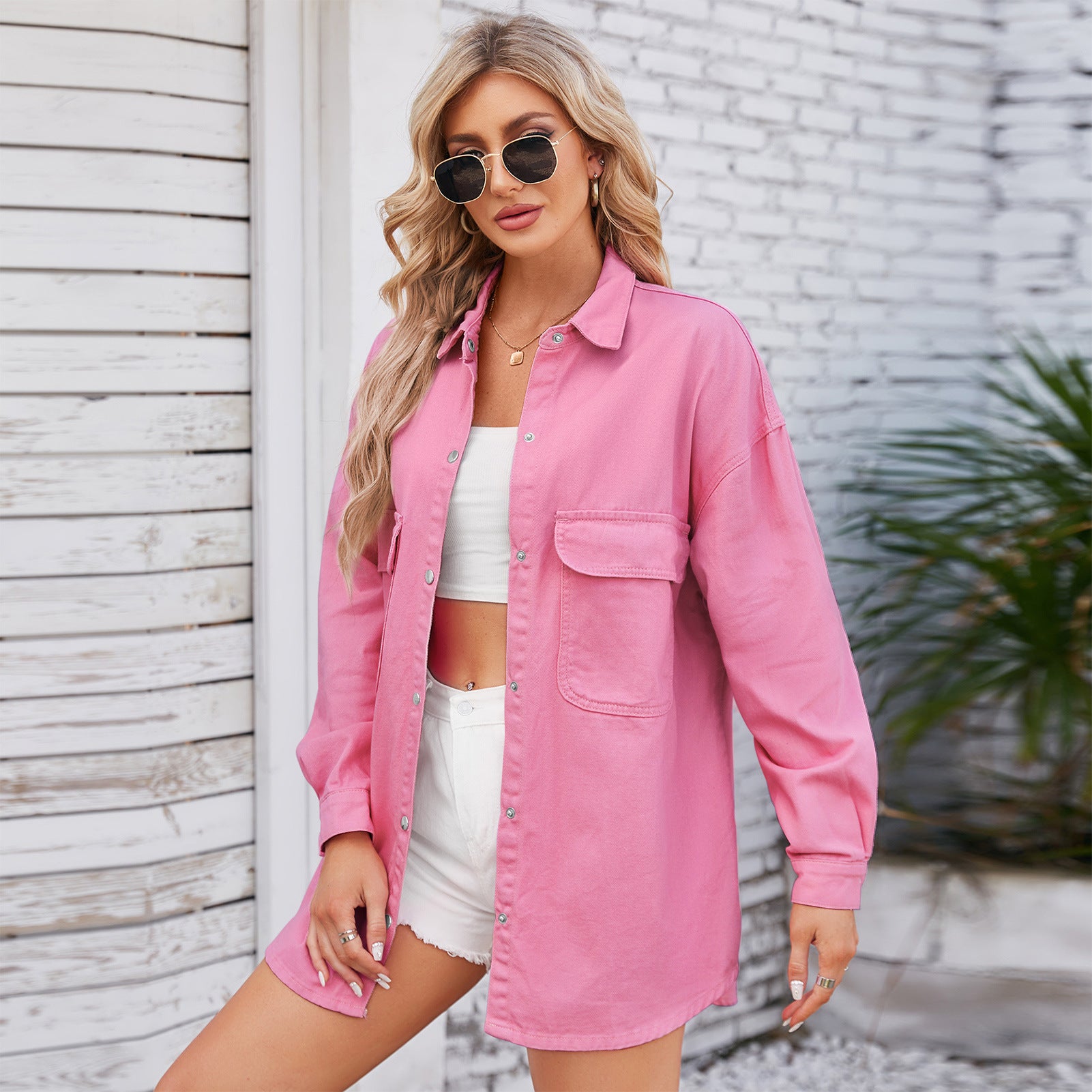 Drea Denim Shirt - Denim, Shirts & Shorts, Tops