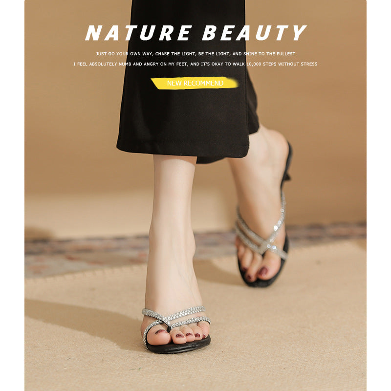 Midnight Glam Sandals - High Heel Sandals