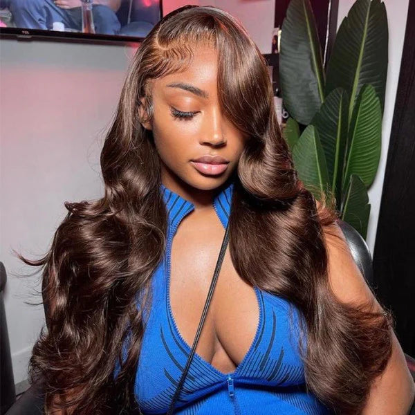 Wavy Brown Frontal Wig - Colored Wigs, Shop All Wigs, Wavy Wigs